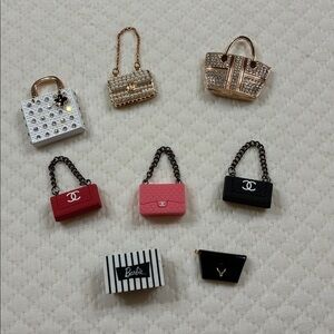 Barbie designer inspired purses and charms.